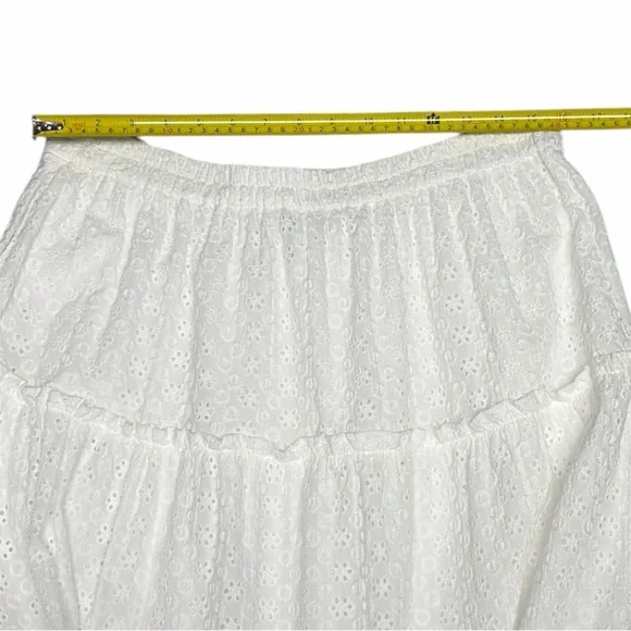 1. State Size Large White Eyelet Tiered Maxi Skirt - Picture 2 of 5